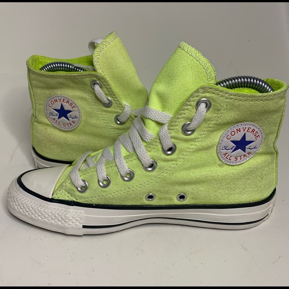 Converse Shoes - CONVERSE Chuck Taylor All Star Seasonal Neon Yellow High Top sneakers Sz 5